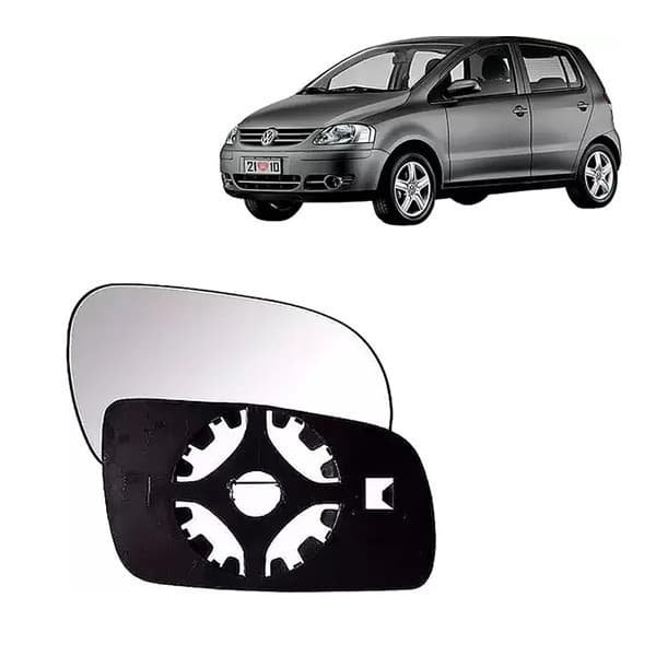 Subconjunto Espelho Vidro Retrovisor Lente Base Fox Crossfox Spacefox 2003 2004 2005 2006 2007 2008 2009