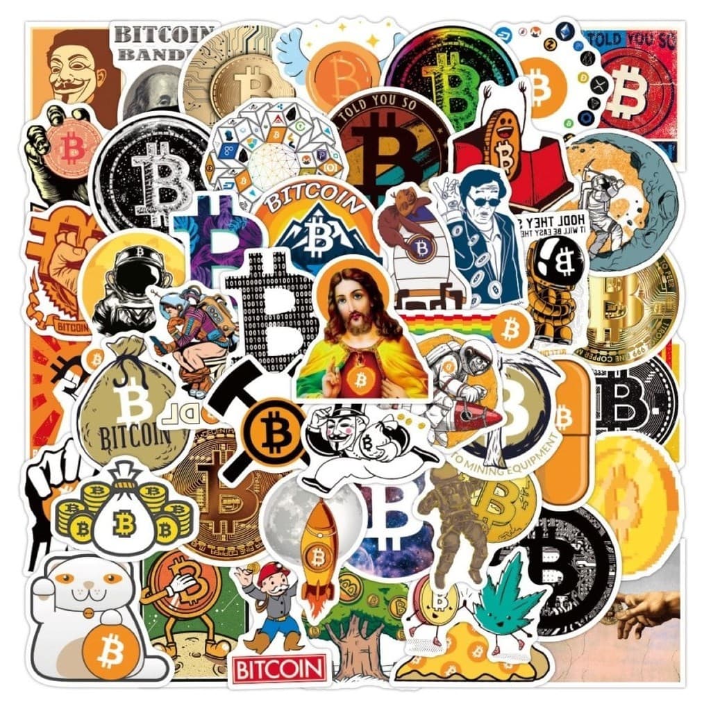 51 Adesivos Bitcoin Criptomoeda Investimento Finança Capital Stickers Decoração