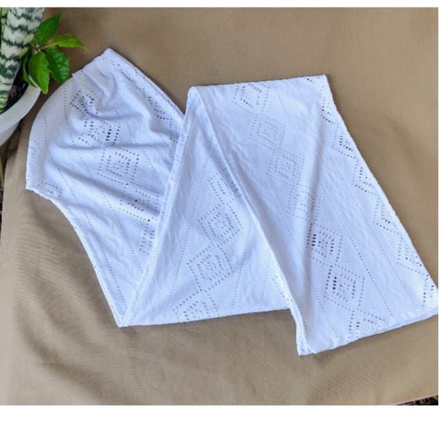 Pano de Cabeça Ojá Torço de Malha Branco
