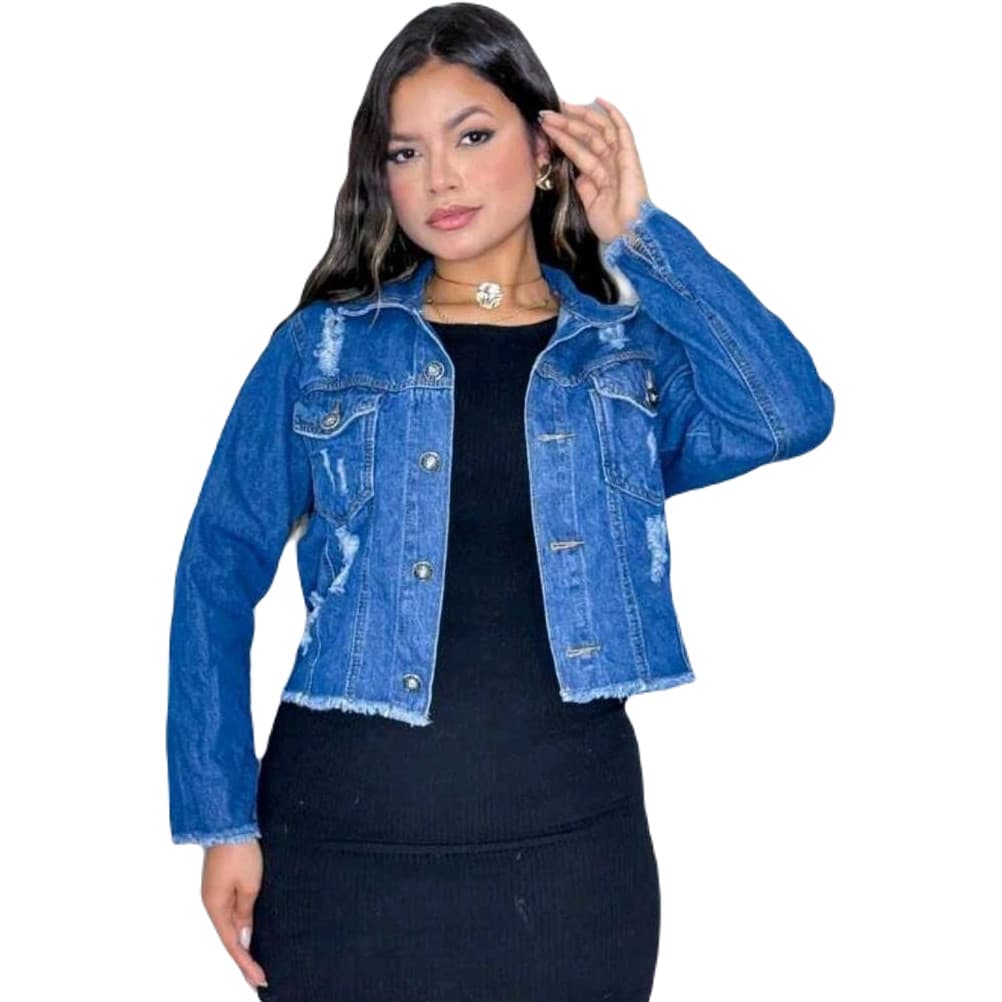 Jaqueta Jeans Feminina GIRL OF GOD´S EYE.