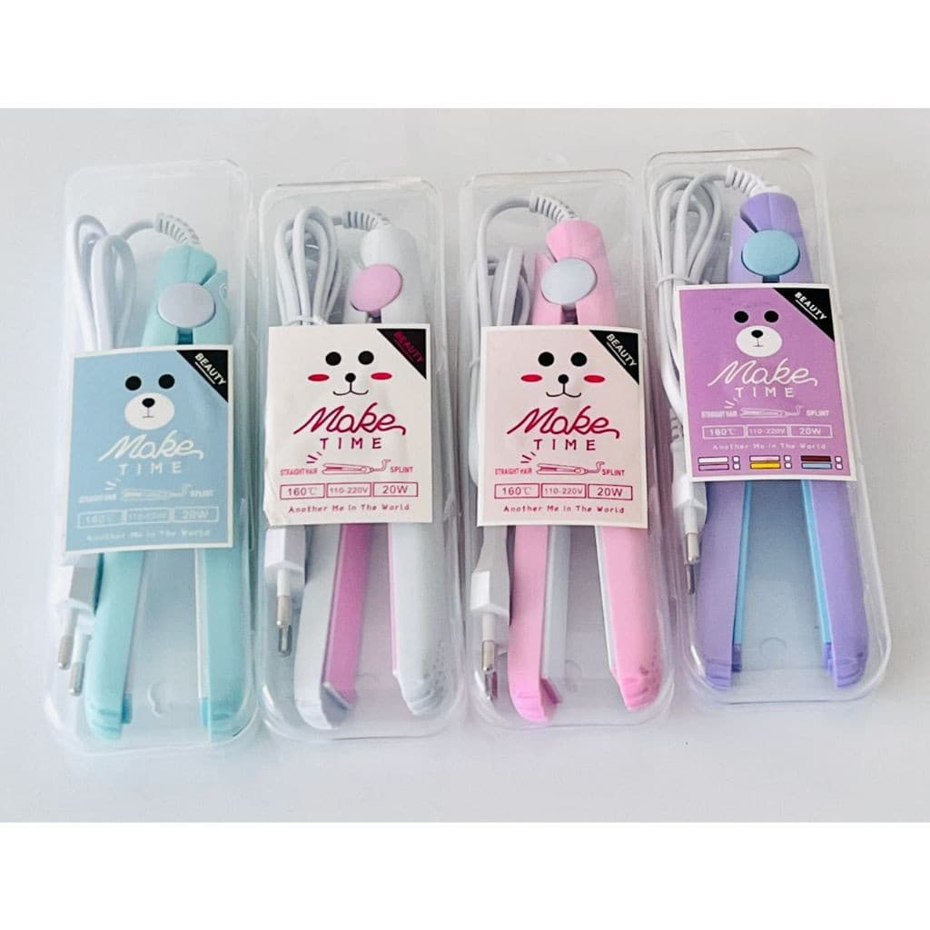 KIT COM 5 Mini Chapinha Prancha De Bolsa para Cabelos Finos e Cachos 160°Graus Port átil Com estojo Para Transporte Fangstore COR ALEATORIO