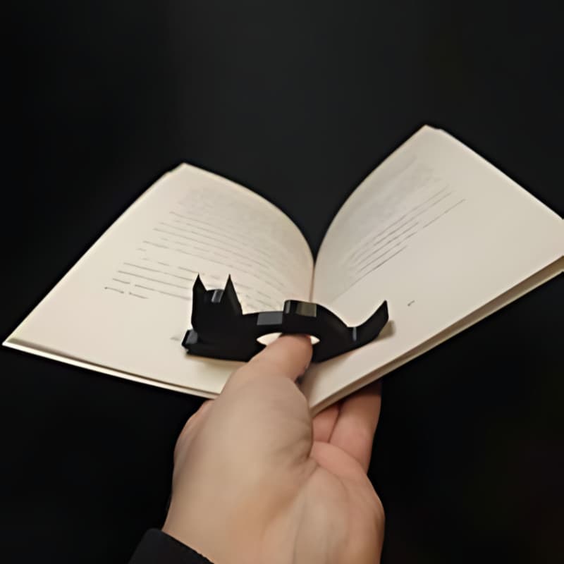 Anel Trava pagina Livro Gatinho Leitura Bibliocanto Suporte para Livros Apoio