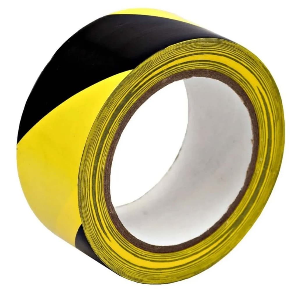 Fita demarcação de solo zebrada 45mmx30m Exbom