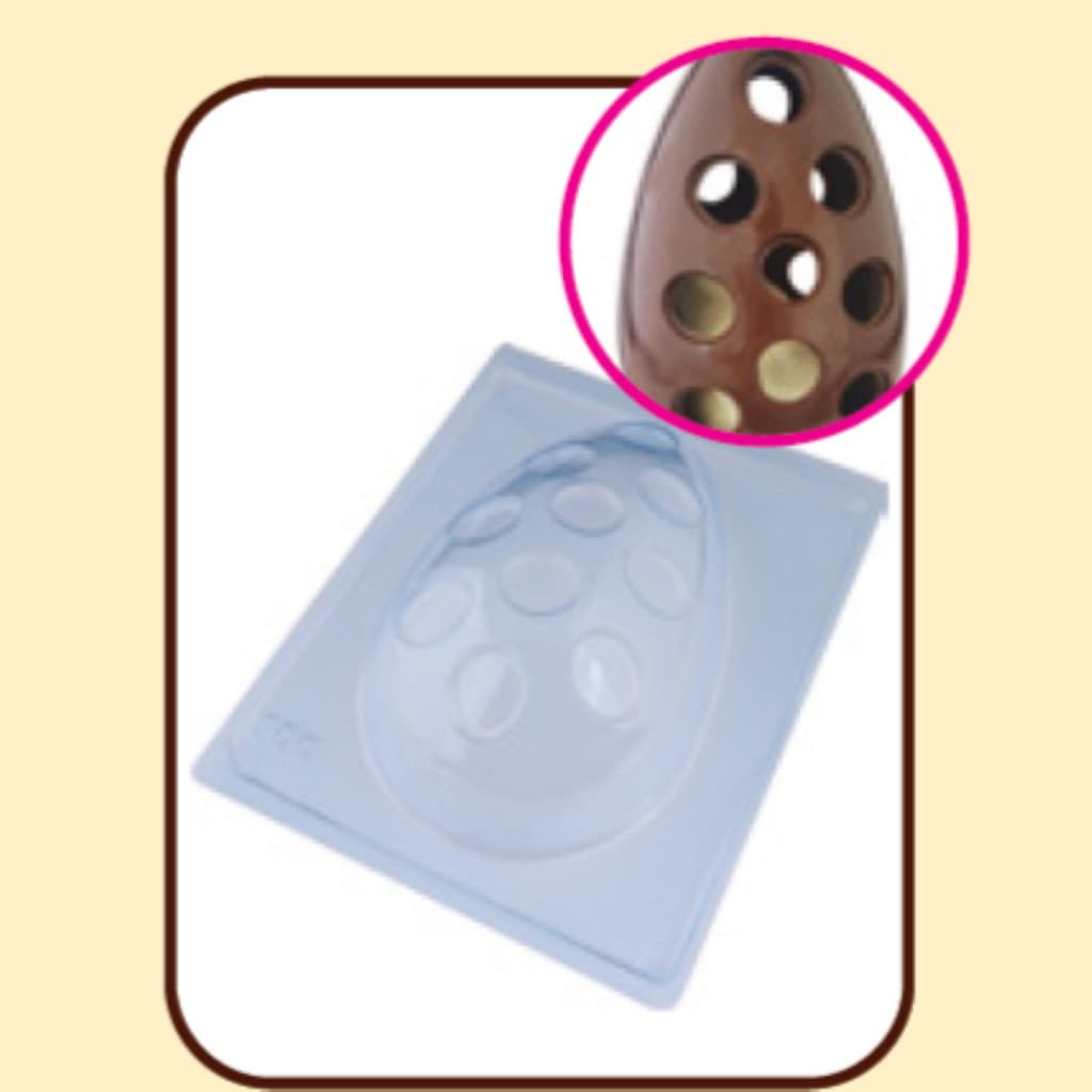 Forma com Silicone 3 partes para Chocolate Ovo de Páscoa 500 g Vazado Bolas - Forma para chocolate - Forma ovo de Páscoa