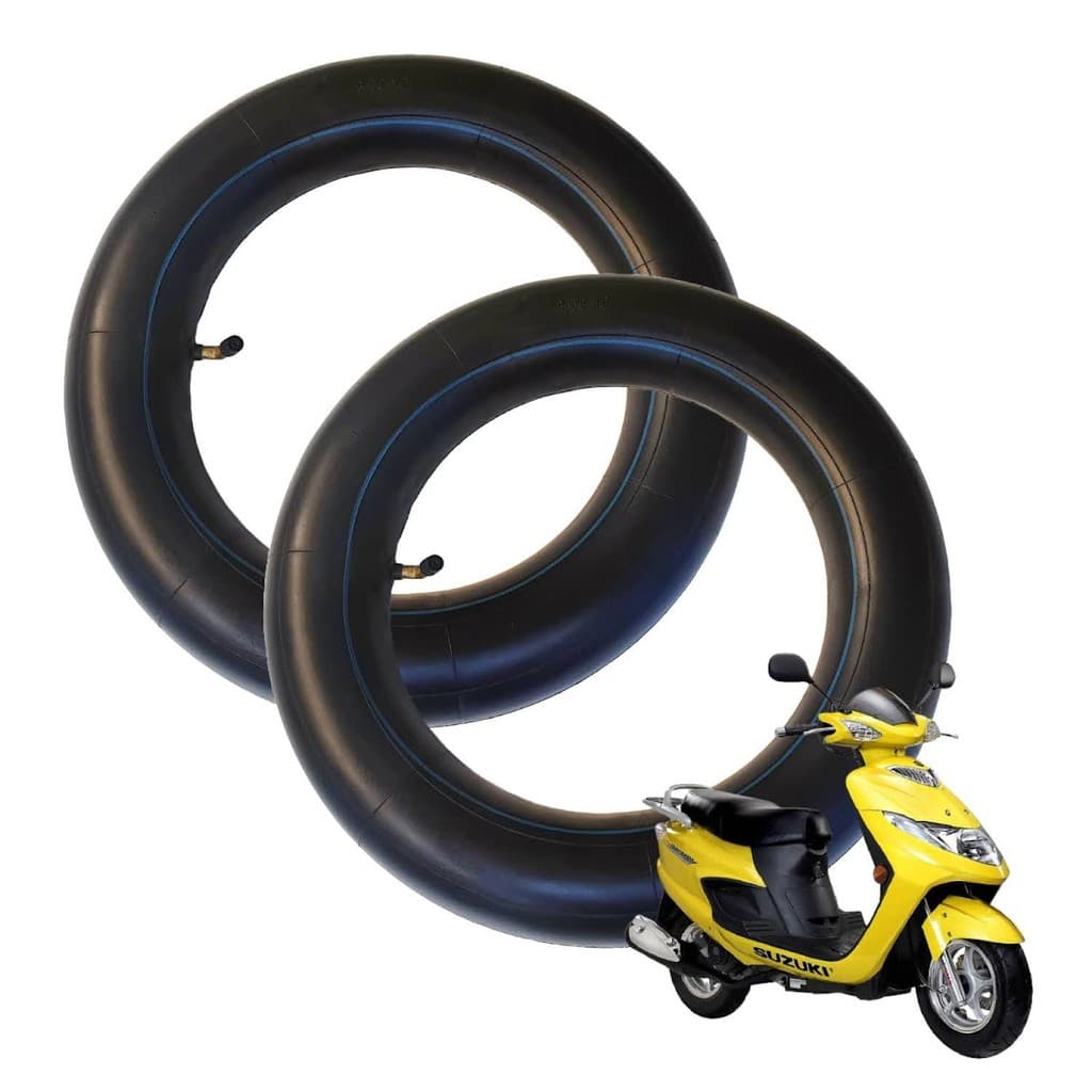 Par Câmara De Ar Moto 3.50-10 Aro 10 Burgman Bico Curvo Tr87