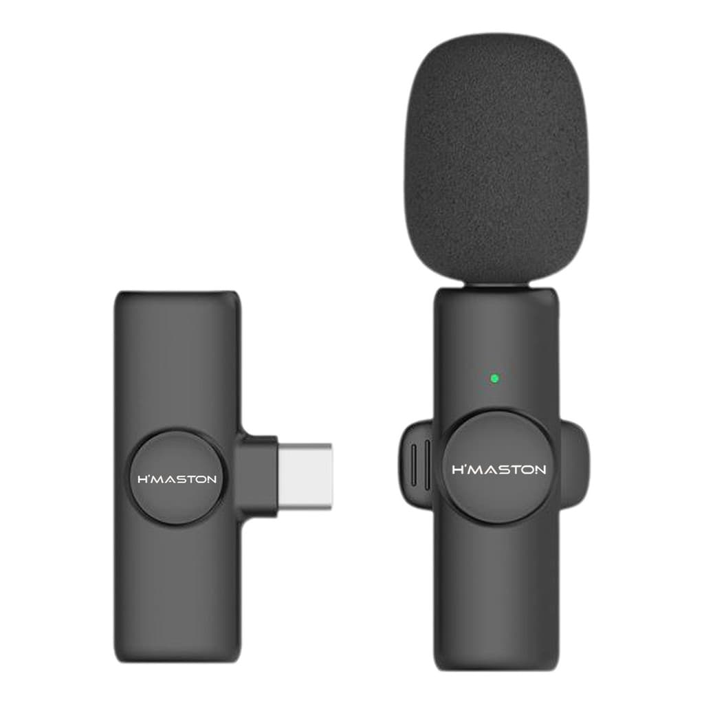 Microfone Lapela Celular Android Tipoc + Adaptador para iPhone  H'maston MK-03