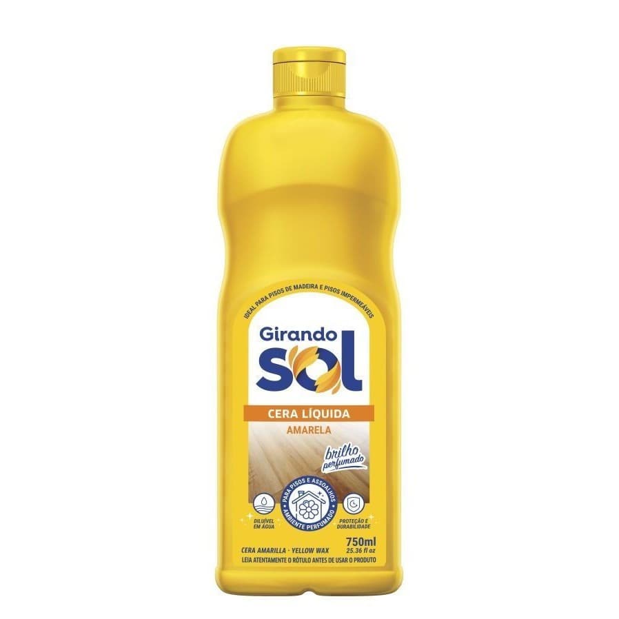 Cera Líquida Brilho Perfumado Girando Sol 750ml Amarela