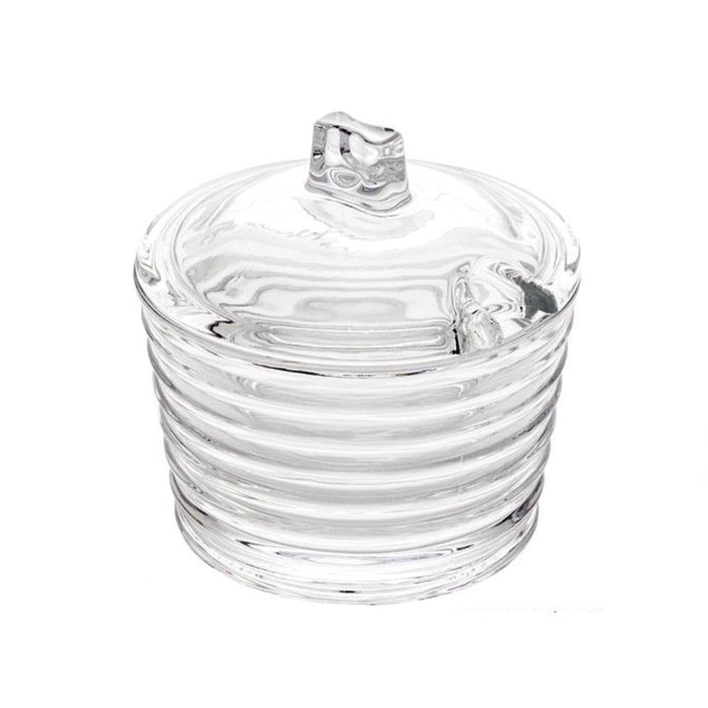 Kit Manteigueira Cristal + Açucareiro Cristal Colmeia Lyor