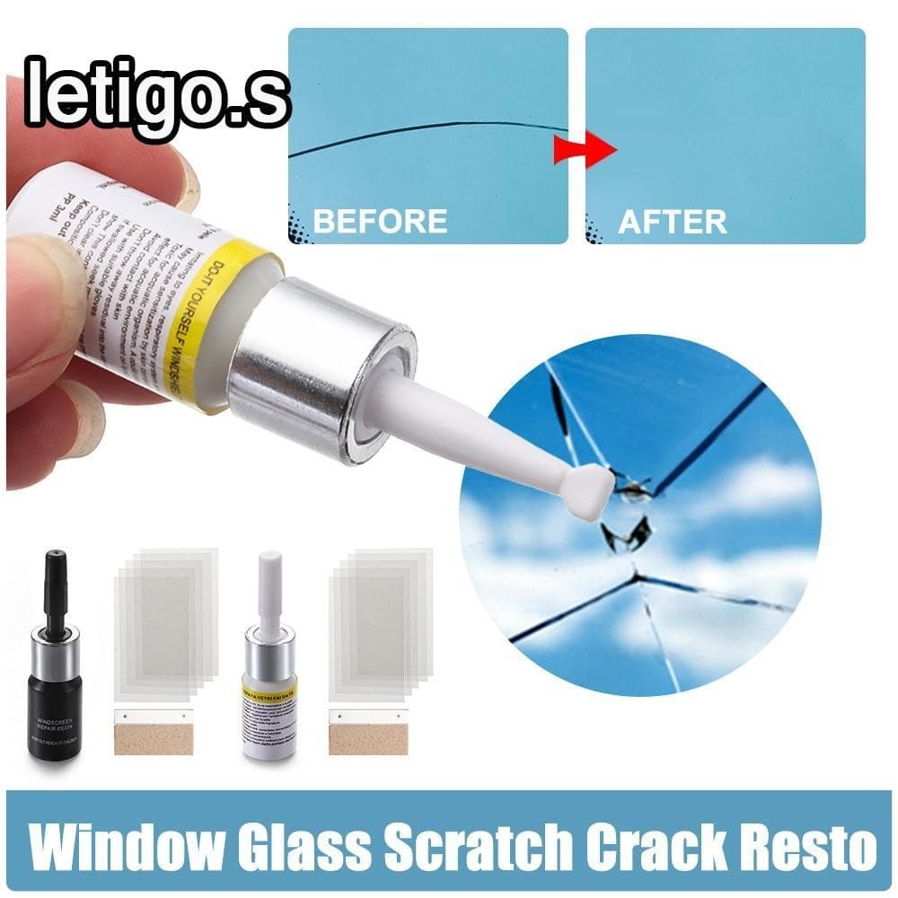 LETIGO Glass Cola De Cura De Janela De Vidro Para Restauração De Rachaduras No Pára-Brisas Do Carro