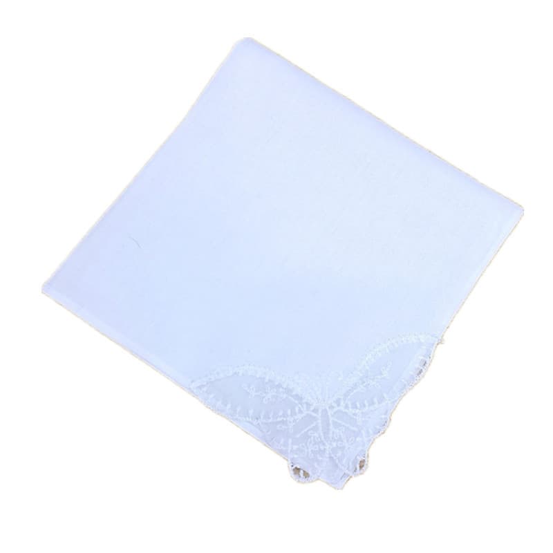 3 Pçs 28x28cm Pequenos Lenços Femininos De Algodão Borboleta Branca De Renda DIY Artesanal Graffiti Gravata Tingida Lenç