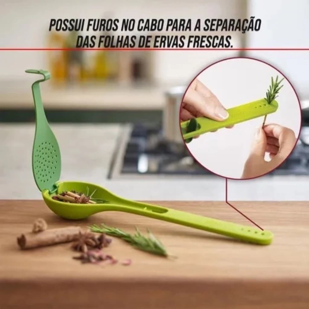Colher de Plástico Infusor de Temperos 27cm Color tp