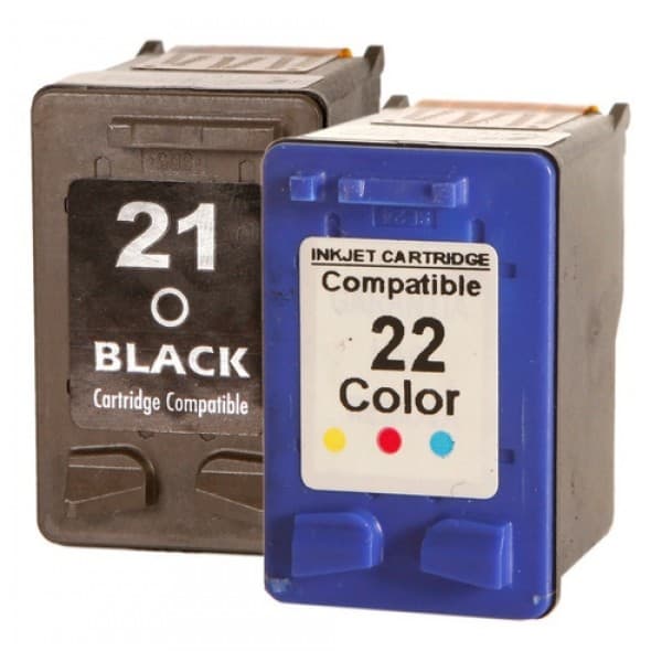 Par Cartucho Compatível 21 Preto + 22 Color F4180 D2360 Psc1315