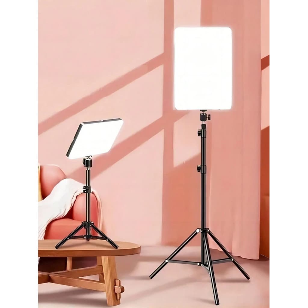 Ring Light Iluminador LED Retangular 16 Polegadas Profissional com Tripé de 2m para Fotos e Celular