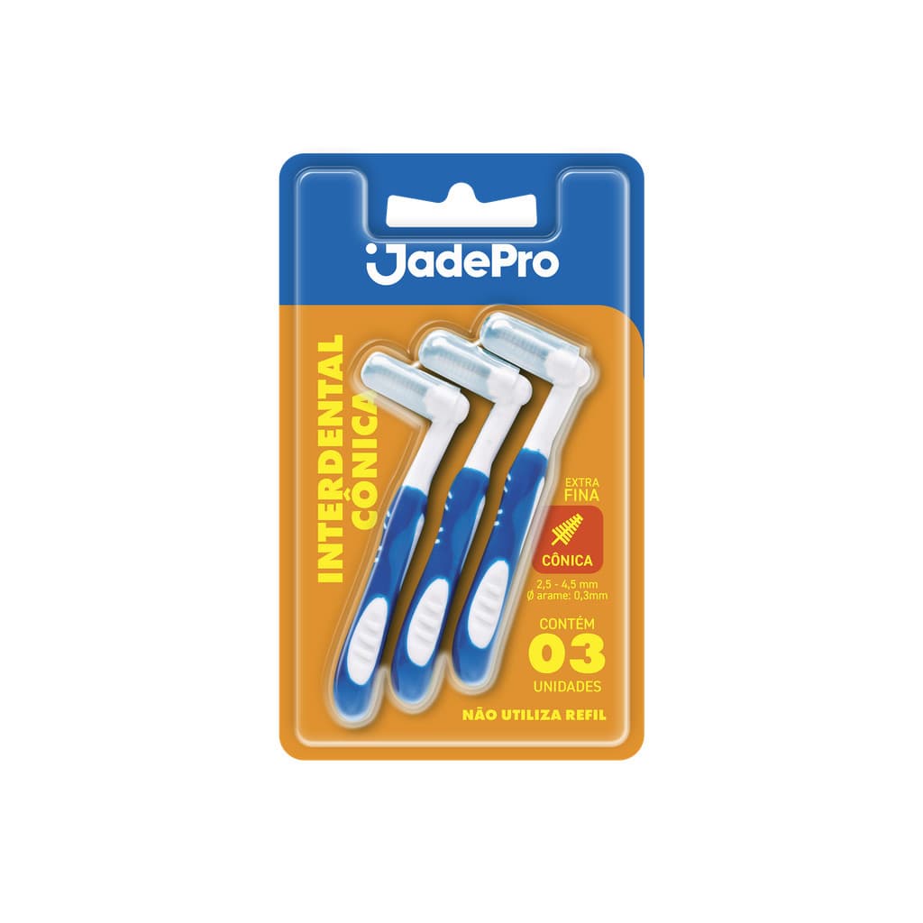 Interdental Cônica Extra fina com 3 unidades JadePro