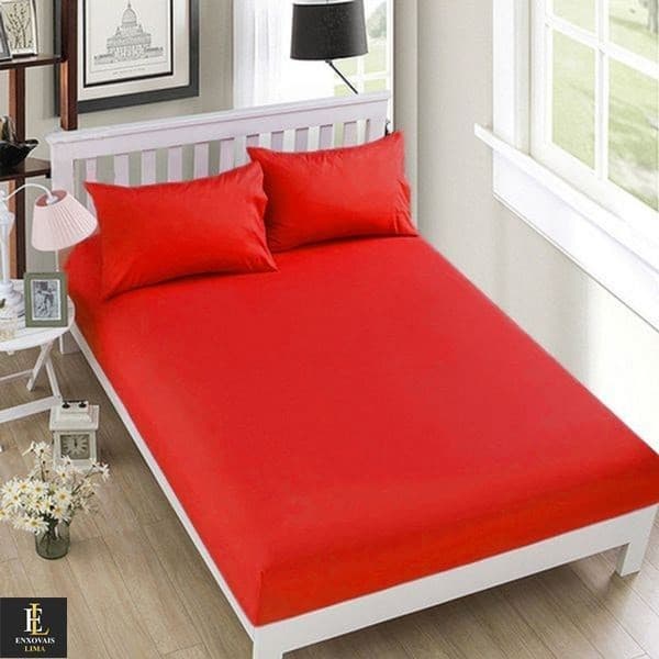 JOGO DE LENÇOL PARA CAMA QUEEN 3 PEÇAS 100%ALGODÃO/PERCAL 200 FIOS VÁRIAS CORES