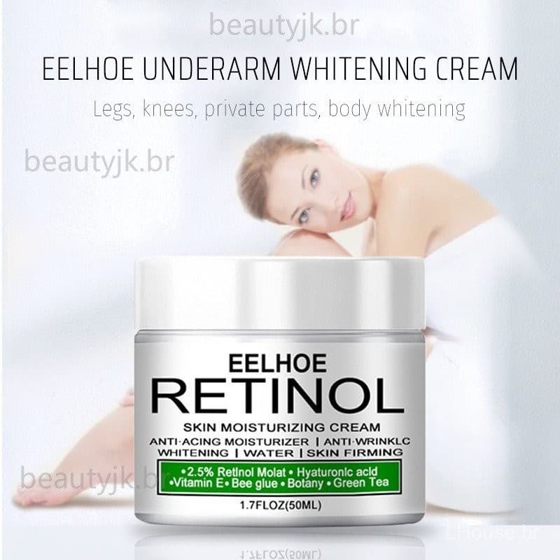 Novo Original EELHOE Creme Clareador Retinol Facial Pernas Axilas Joelho 50ml