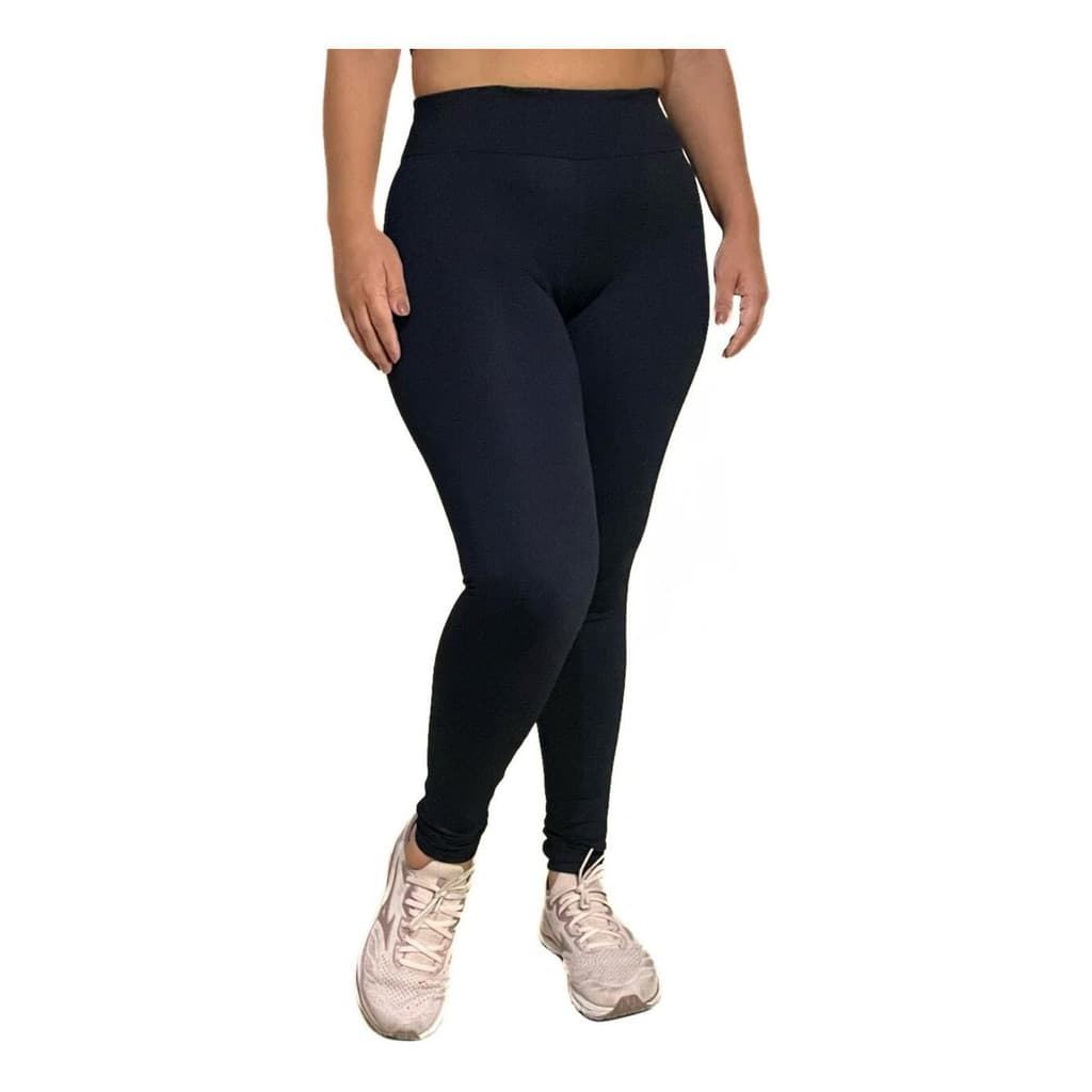 Calça Legging Feminina Poliamida Grossa Confortável Lisa