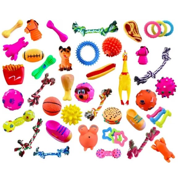 Kit Brinquedos Pet Atacado 20 unidades Mordedores Pet Shop Cães Cachorro Pequeno porte e filhotes