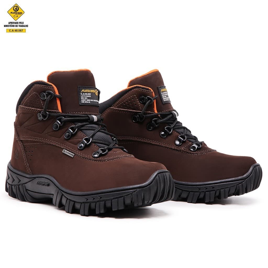 BOTA MASCULINO DE SEGURANCA COM C.A  EM COURO SOLADO DE BORRACHA
