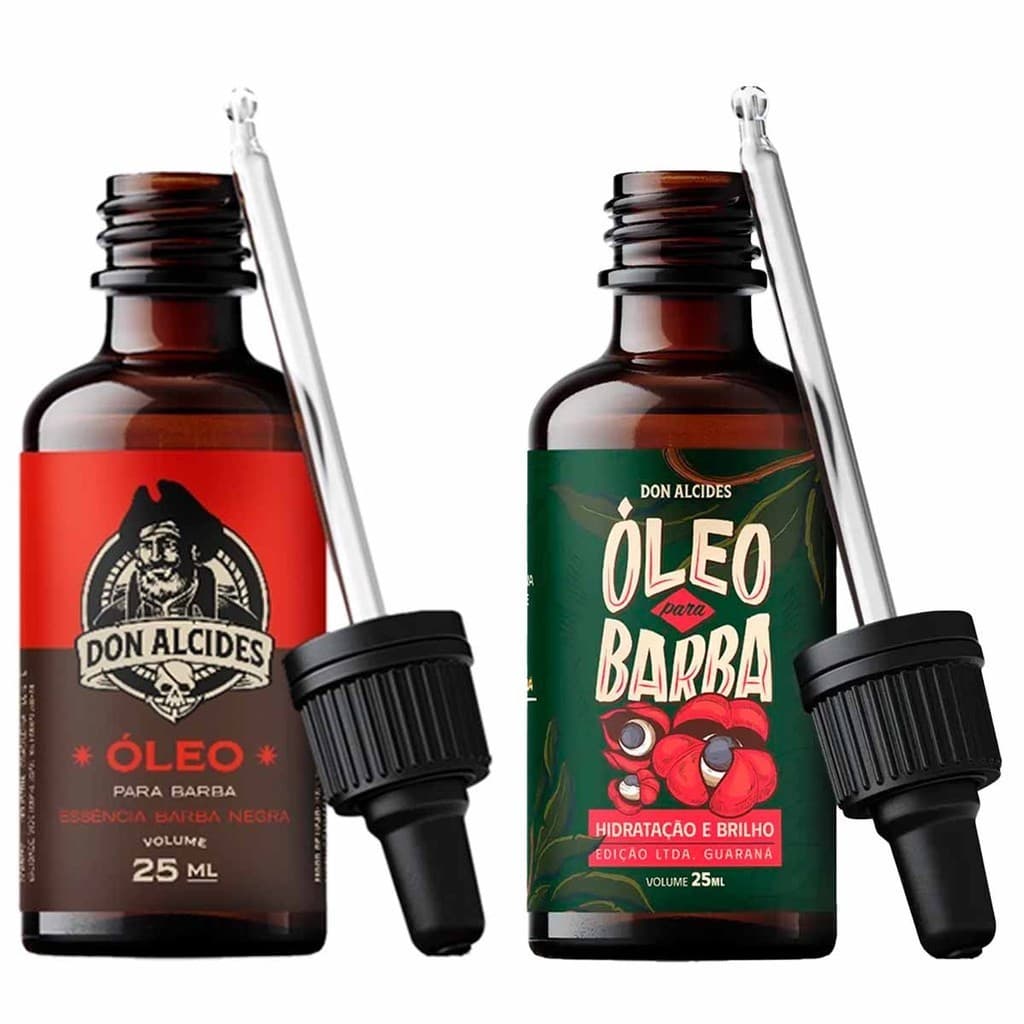 Kit 2x Óleo Para Barba Barba Negra e Guaraná Don Alcides