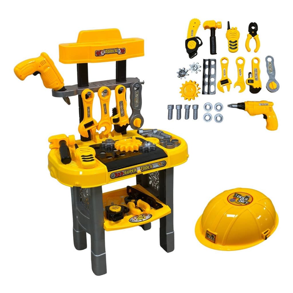 Kit Oficina Mecânica Infantil c/ Bancada 31 Peças