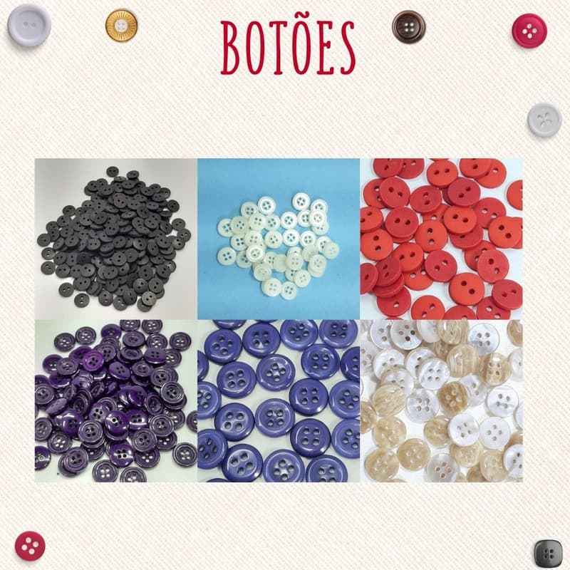 Botões 10mm Botao colorido para confecção roupas e artesanato casaco BT10-2