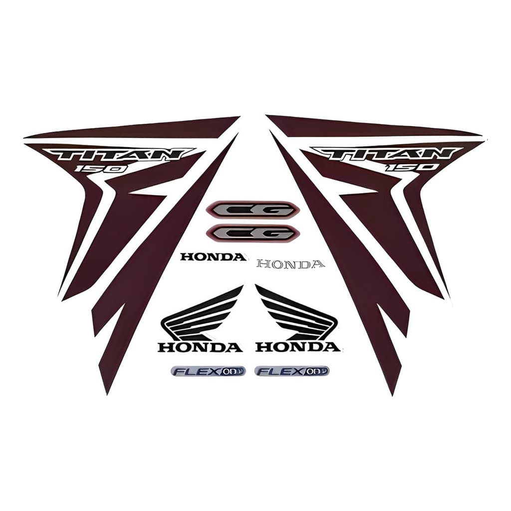 Faixa Adesiva Kit Completo Titan 150 2014 Esd Ex Cores Rei