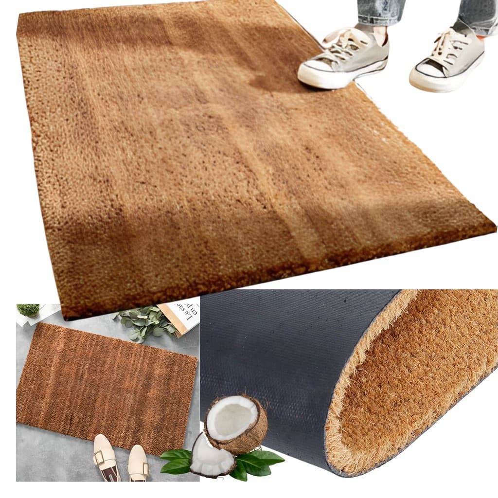 TAPETE CAPACHO 100X50CM DE FIBRA DE COCO PARA PORTA