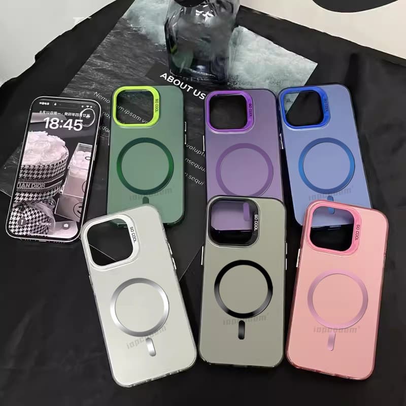 Capa De Telefone Magnética Simples De Cor Sólida Sem Fio Motorola Moto Edge X50 50 40 E22 E13 E20 E30 E40 S50 Neo Pro 4G