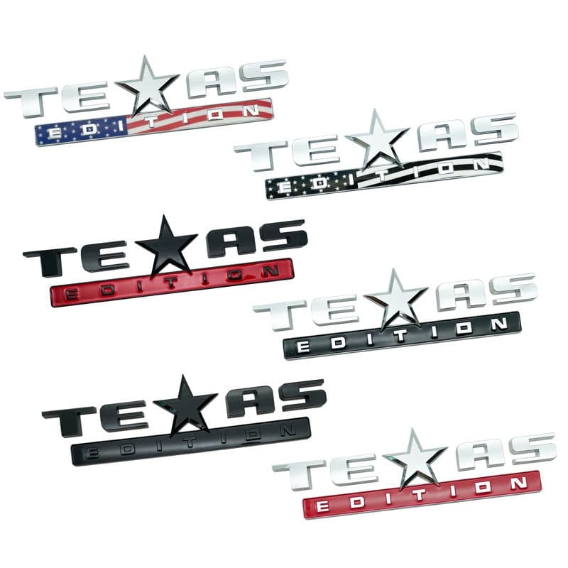Decoração Do Carro 3D ABS TEXAS EDITION Logotipo Auto Amortecedor Traseiro Tronco Corpo Decalques Adesivo Para Jeep Rene