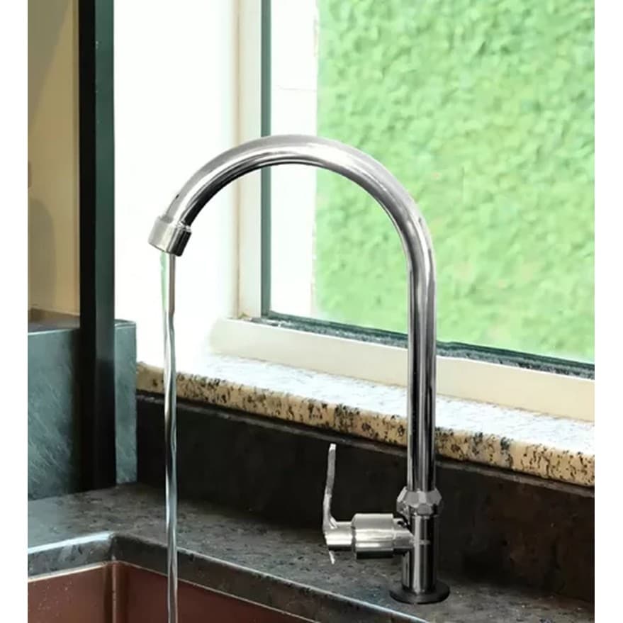 Torneira COM Alavanca Bica Alta Gourmet De ABS / METAL P/ Bancada