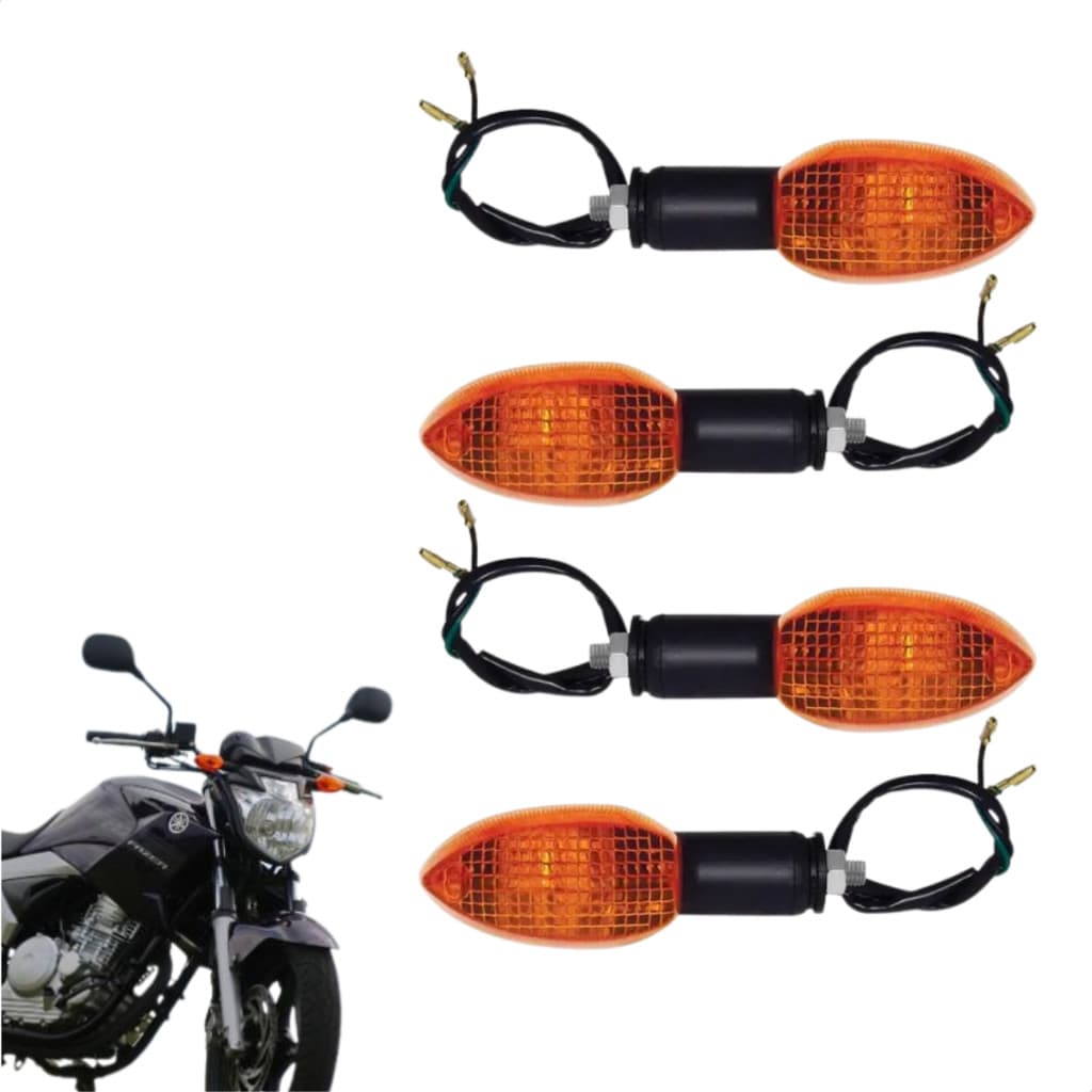 Pisca Seta Moto Para Fazer 250 2006 A 2008 Laranja Kit 4 Unidades