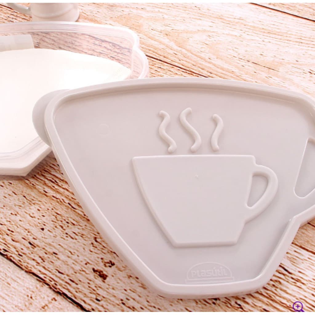 Porta Filtro De Café Com Tampa De Plástico 850ml