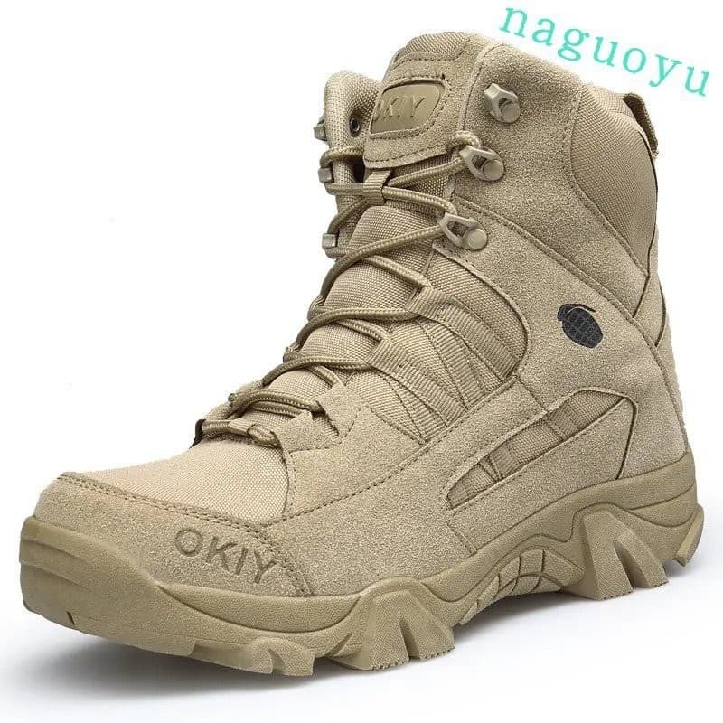 Trabalho militar Botas táticas para couro genuíno ao ar livre, botas de combate casuais 2023 39-46 HJB 1468