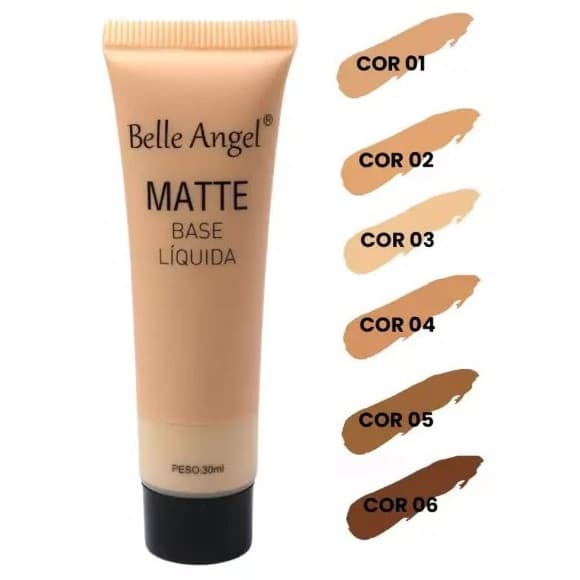 Belle Angel Base Liquida Matte 6 cores