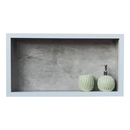 Organizador Chuveiro Nicho Porcelanato Cinza Pulpis 60x32cm Embutir