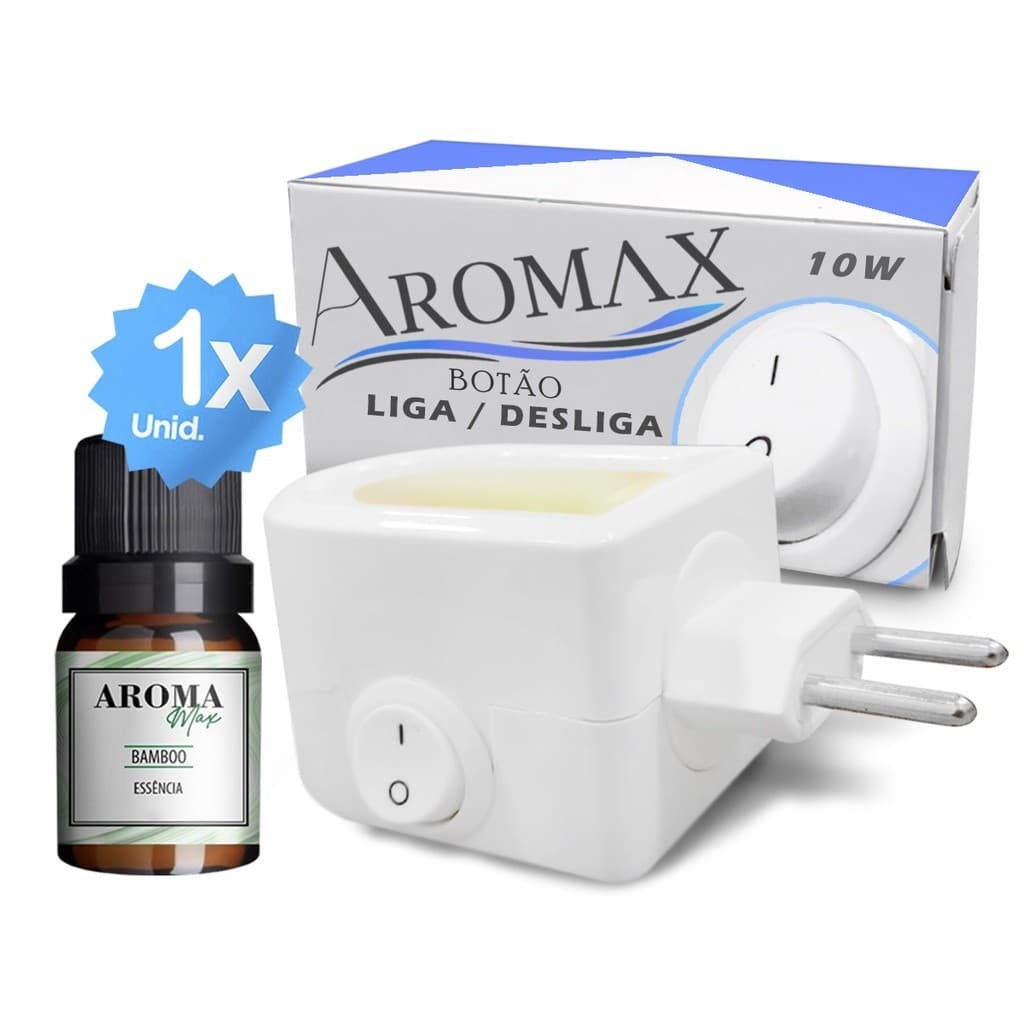 Kit Difusor Aromatizador Residencial Eletrico De Tomada Bivolt + 1 Essencia 10ml Mais Cheirosa