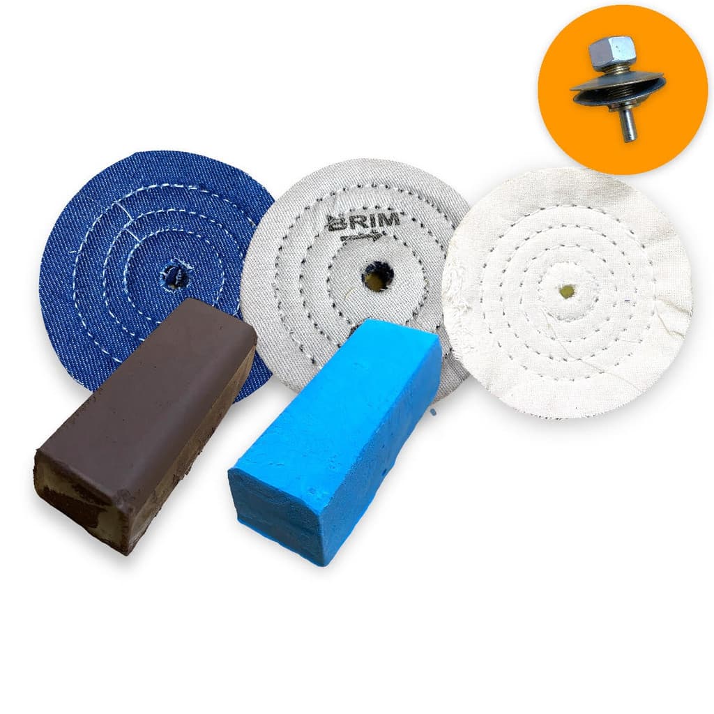 Kit 10 - Polimento Lustro Roda Motor Garfos Inox Escape 10CM