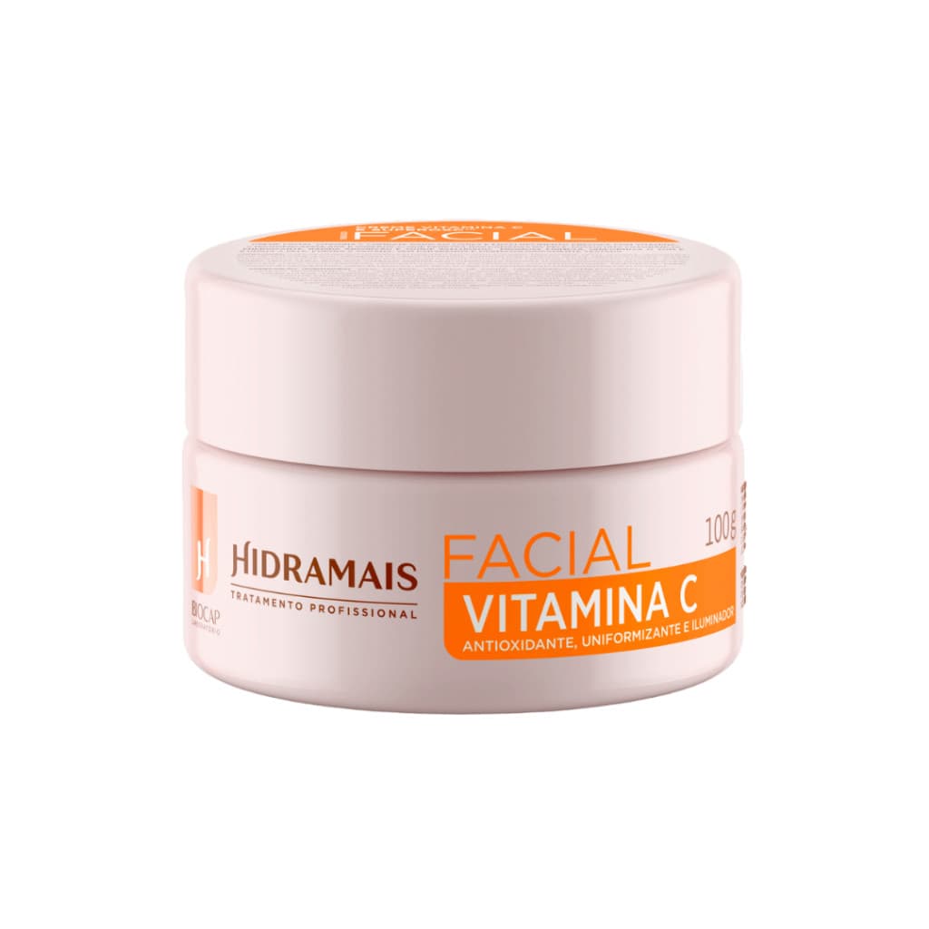 Creme Facial Vitamina C 100g Hidramais Iluminador Antioxidante Uniformizafor combate envelhecimento