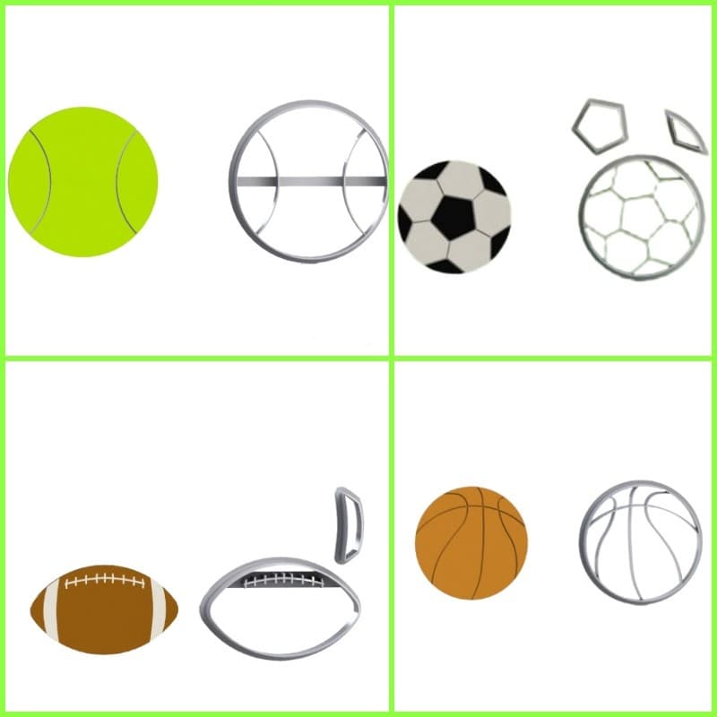 Cortador KIT Bolas (Futebol tenis basquete futebol americano)