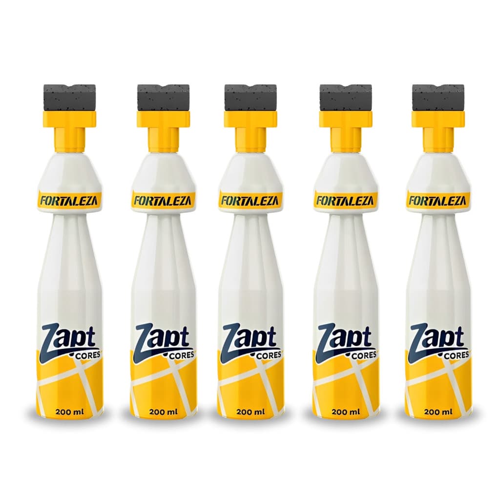 Kit 5 Zapt Tinta Para Pinta Rejunte Branco UsinaFortaleza 200ml Prático Cobertura Piso Parede Cerâmica Banheiro