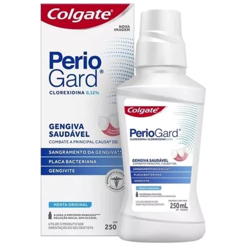 ENXAGUANTE ANTISSÉPTICO BUCAL COLGATE PERIOGARD MENTA ORIG 250ML