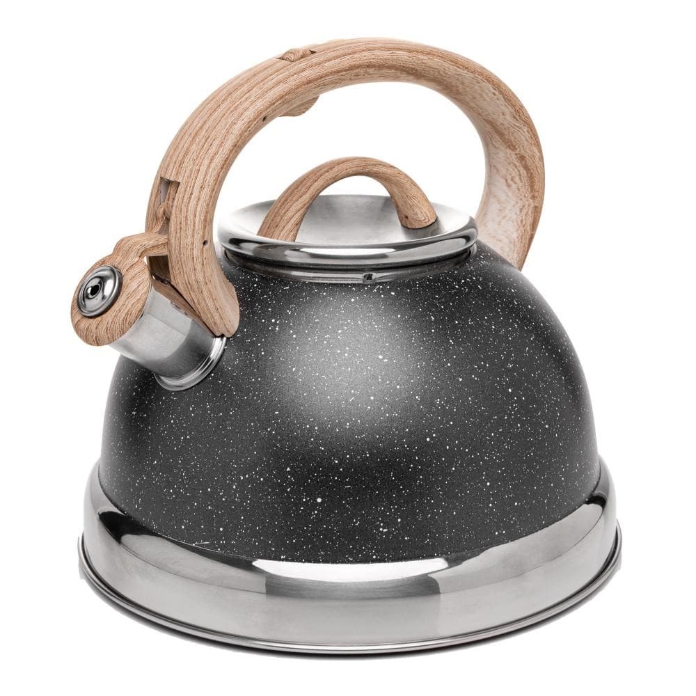 Chaleira de Indução 2,5L Wolff Granilite Preto Aço Inox
