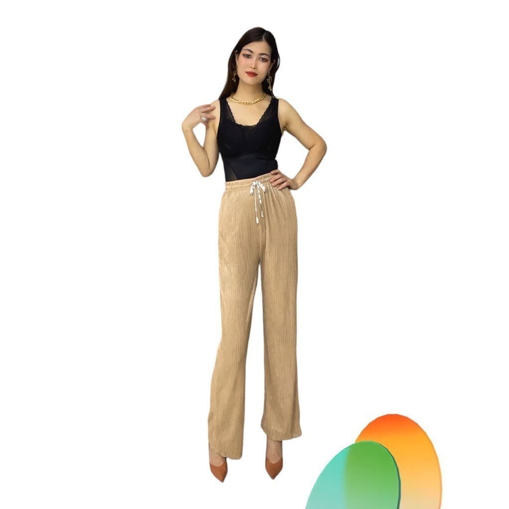 Calça feminina  eslycra auto estica estica bem cintura alto com lacho marra moda