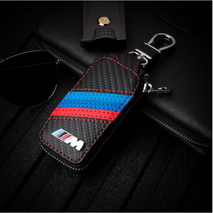 CHENGZI1PC Chaves De Carro Em Couro Com Relevo De Fibra De Carbono Porta-Capa Para BMW E60 E90 F10 F30 F15 E63 E64 E65 E86 E89 E85 E91 E92 E93 F02 M5 E61 F01 M M3 x3 x5 x6