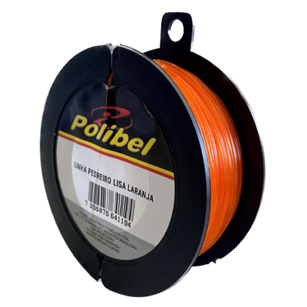 Linha de Pedreiro Nylon Lisa Laranja 50mts + Visibilidade
