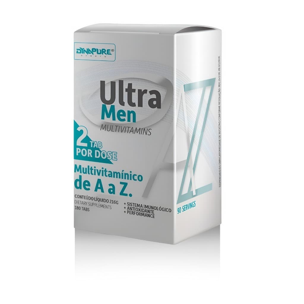 Ultra Men Multivitamínico 180 Tabletes Dynapure By Dynamo Labz