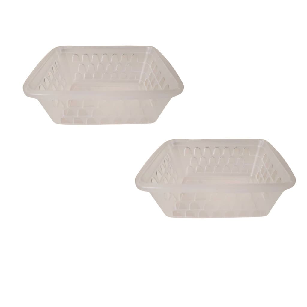 Kit 2 Cesto Organizador Multiuso Pequeno 16x12x6cm Armario Gaveta Geladeira Banheiro Cozinha Lavandeira