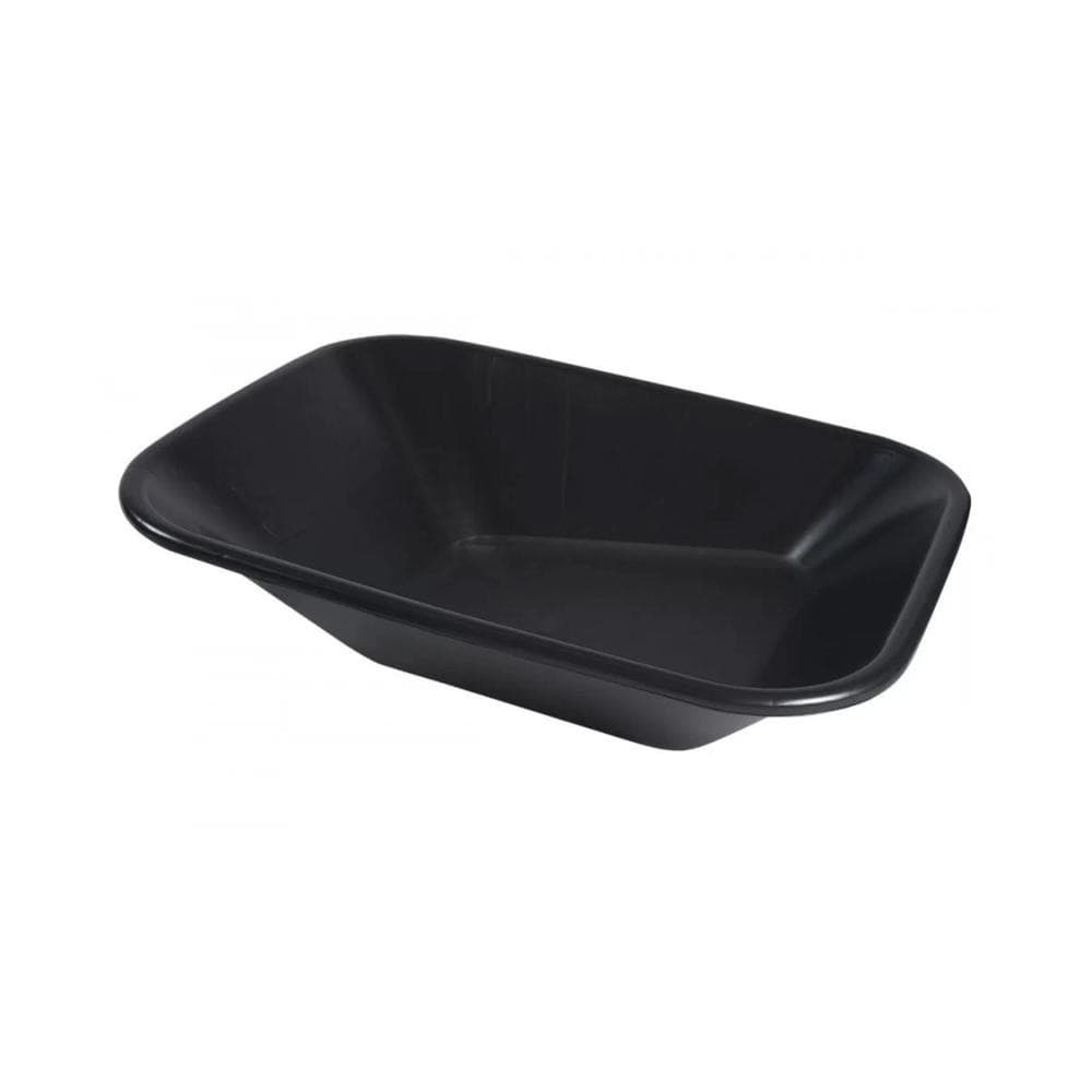 Caçamba Plástica p/ Carrinho de Mão Preta 60 l sem furos