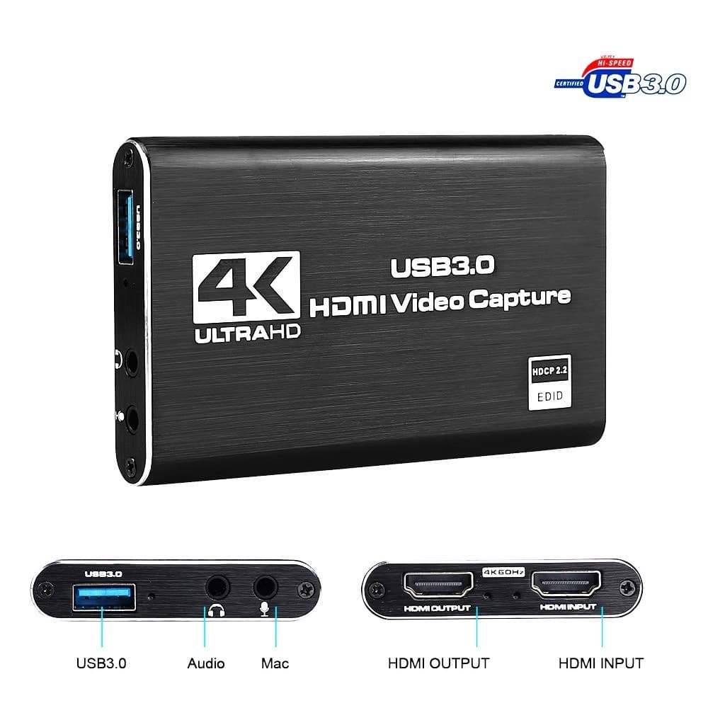 Gravação De Tela De Placa De Captura De Vídeo 4K HDMI Para USB USB3.0 1080P 60FPS Jogo